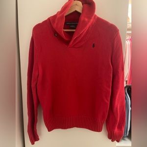 Ralph Lauren Sport XL Red Cowl Neck Sweater